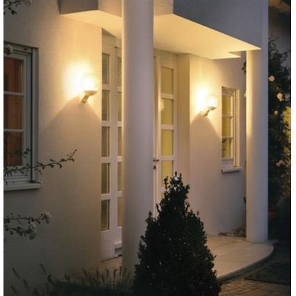 STEINEL 005917 - Utomhus Väggbelysning med sensor L585S 1xE27/60W vit IP44