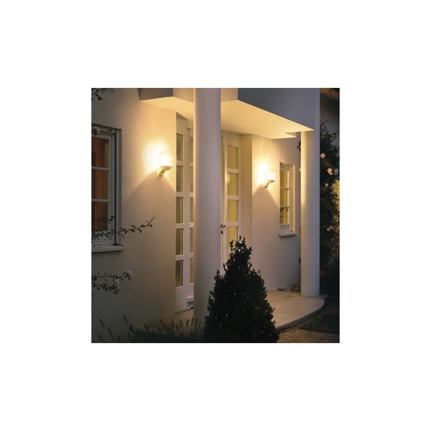 STEINEL 005917 - Utomhus Väggbelysning med sensor L585S 1xE27/60W vit IP44