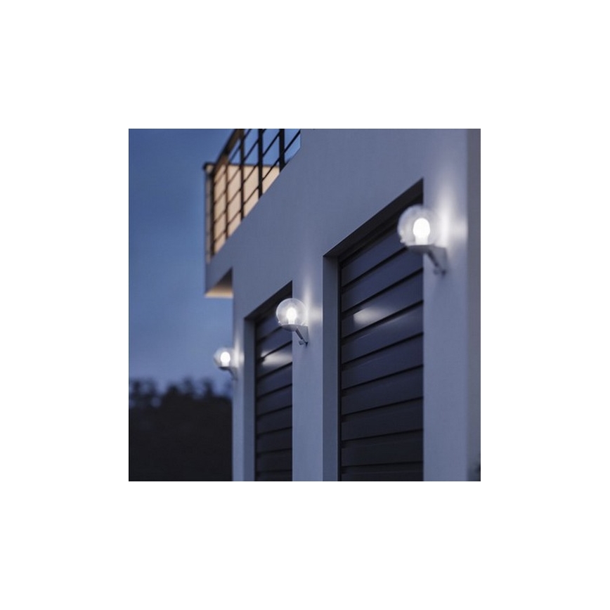 STEINEL 005917 - Utomhus Väggbelysning med sensor L585S 1xE27/60W vit IP44