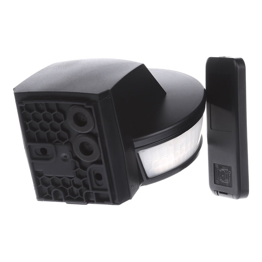 STEINEL 034979 - Utomhuslampa med rörelsesensor SenslQ S svart IP54 + fjärrkontroll