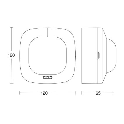 Steinel 035273 - Närvarodetektor IR QUATTRO HD 24M DALI PLUS vit