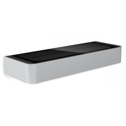 Steinel 052652 - LED Solcellsbelysning med sensor XSolar SOL-O LED/1,5W 2x2000mAh IP44 silver