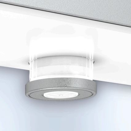 Steinel 052652 - LED Solcellsbelysning med sensor XSolar SOL-O LED/1,5W 2x2000mAh IP44 silver