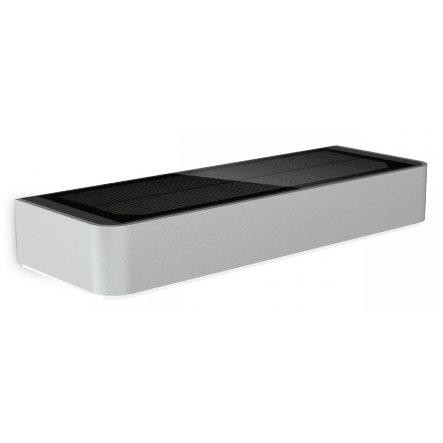 Steinel 052652 - LED solcellslampa med sensor XSolar SOL-O LED/1,5W 2x2000mAh IP44 silver