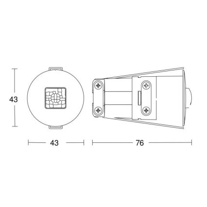 Steinel 053871 - Närvarodetektor IR Quattro Micro 6m DALI-2 IP65 vit