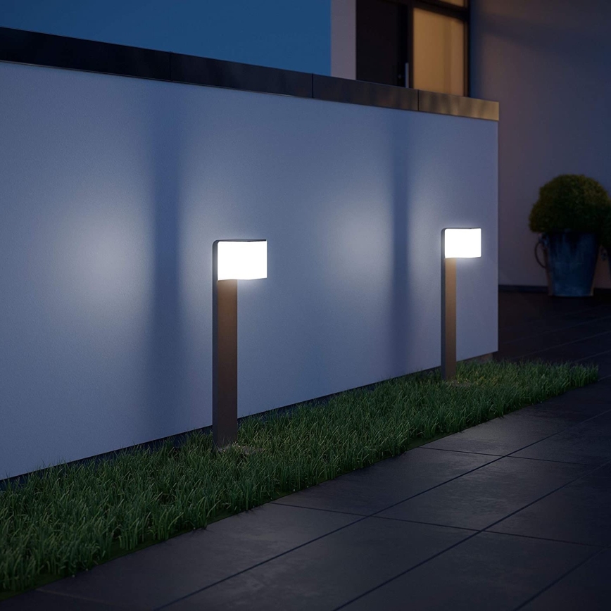 Steinel 055479 - LED ljusreglerad utomhuslampa med sensor CUBO LED/9,5W/230V IP44 antracit