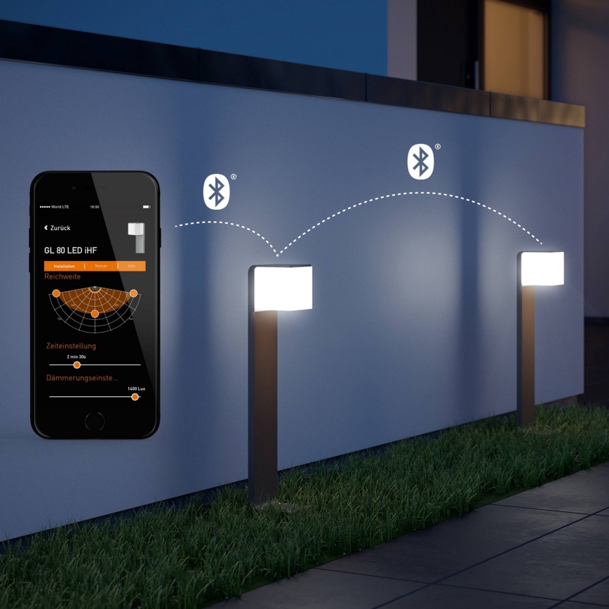 Steinel 055479 - LED ljusreglerad utomhuslampa med sensor CUBO LED/9,5W/230V IP44 antracit