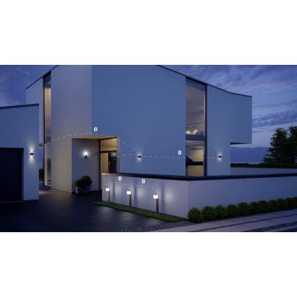 Steinel 055479 - LED ljusreglerad utomhuslampa med sensor CUBO LED/9,5W/230V IP44 antracit