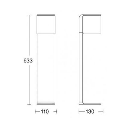 Steinel 055479 - LED ljusreglerad utomhuslampa med sensor CUBO LED/9,5W/230V IP44 antracit