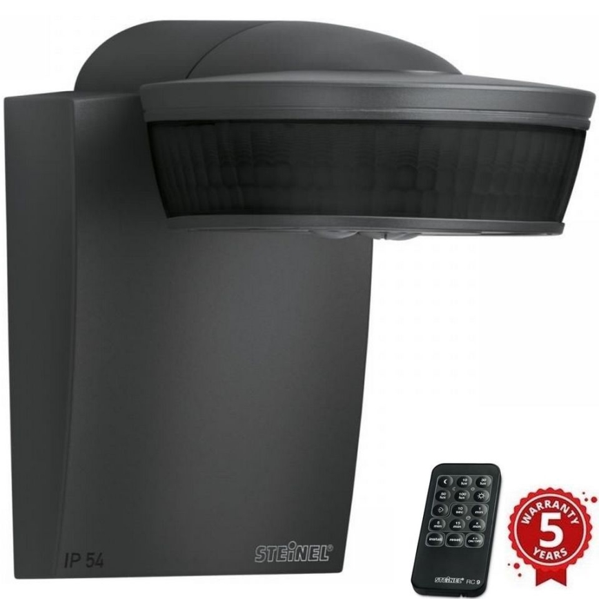 Steinel 056636 - Rörelsesensor SensIQ IP54 antracit + fjärrkontroll