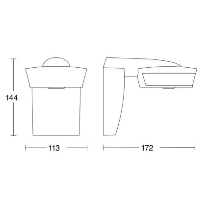 Steinel 056636 - Rörelsesensor SensIQ IP54 antracit + fjärrkontroll