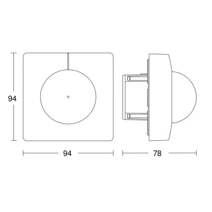 Steinel 057244 - Rörelsesensor IS 3360 DALI-2 IP20 fyrkantig vit