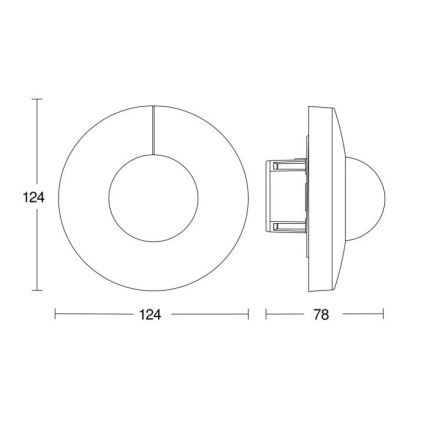 Steinel 057268 - Rörelsesensor IS 3360 DALI-2 IP20 rund vit