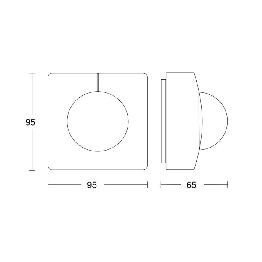Steinel 057275 - Rörelsesensor IS 345 DALI-2 IPD IP54 fyrkantig vit