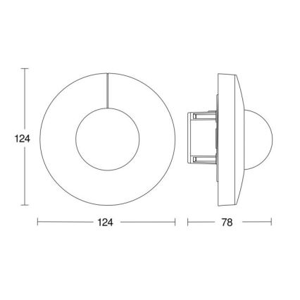 Steinel 057305 - Rörelsesensor IS 345 DALI-2 IPD rund vit