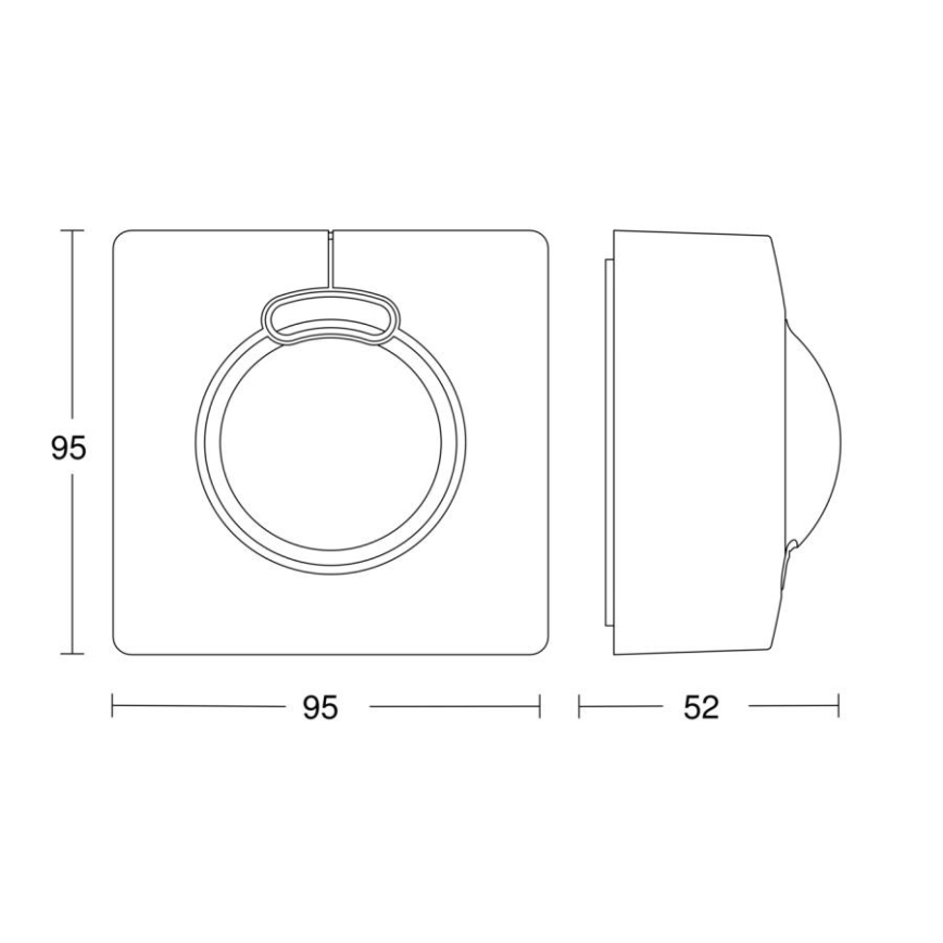 Steinel 057312 - rörelsesensor HF 3360 DALI-2 IP54 fyrkantig vit