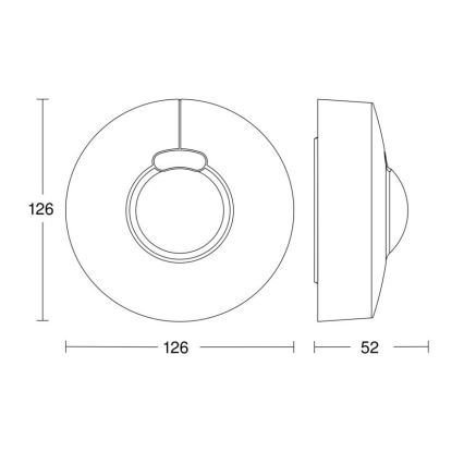 Steinel 057329 - Rörelsesensor HF 3360 DALI-2 IP54 rund vit