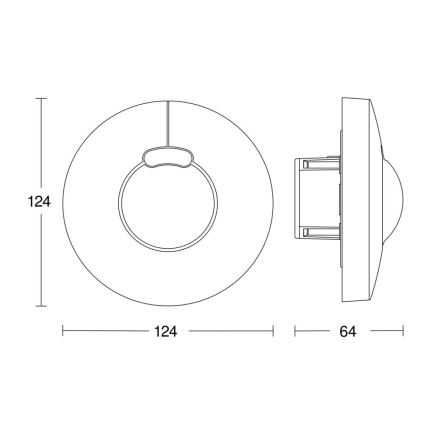 Steinel 057343 - Rörelsesensor HF 3360 DALI-2 IP20 rund vit