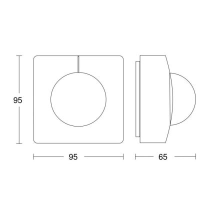 Steinel 057350 - Rörelsesensor IS 3180 DALI-2 IPD IP54 vit
