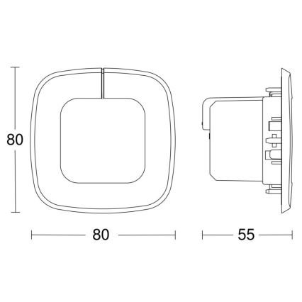 Steinel 057510 - Närvarodetektor IR Quattro SLIM XS 4m DALI-2 vit