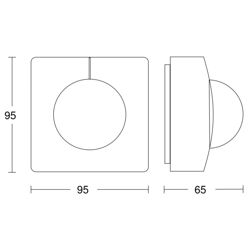 Steinel 058135 - Rörelsesensor IS 3180 V3 KNX IP54 fyrkant vit