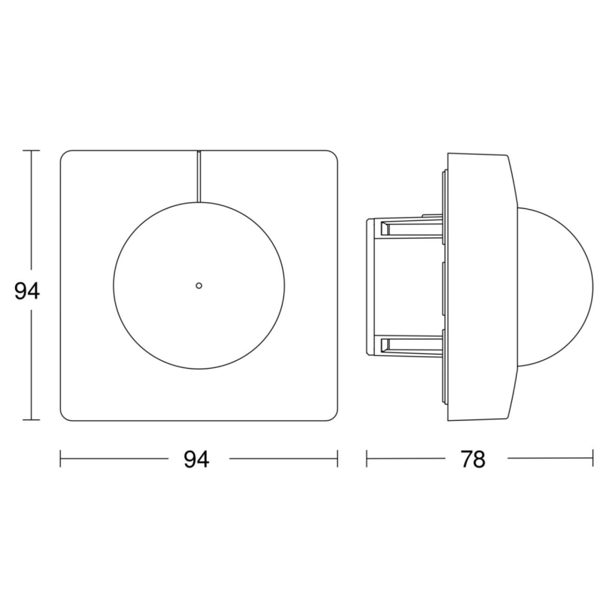 Steinel 058142 - Rörelsesensor IS 3180 V3 KNX fyrkant vit