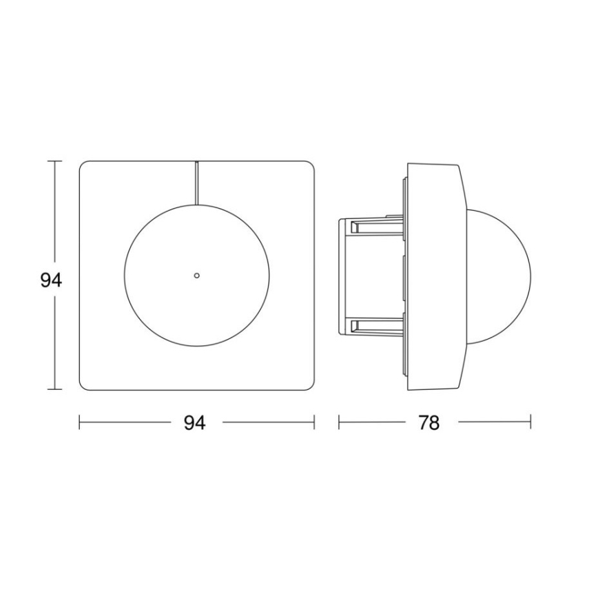 Steinel 058173 - Rörelsesensor IS 3360 KNX fyrkantig vit
