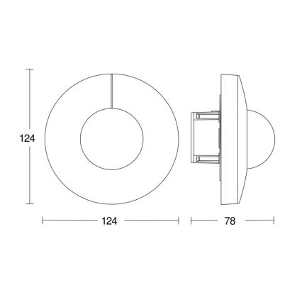 Steinel 058197 - Rörelsesensor IS 3360-R KNX V3 IP54 rund vit