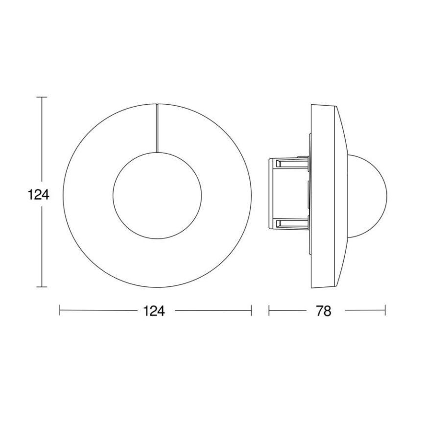 Steinel 058197 - Rörelsesensor IS 3360-R KNX V3 IP54 rund vit