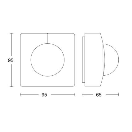 Steinel 058258 - Rörelsesensor IS 345 V3 KNX IP54 fyrkantig vit