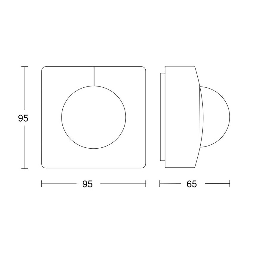 Steinel 058258 - Rörelsesensor IS 345 V3 KNX IP54 fyrkantig vit