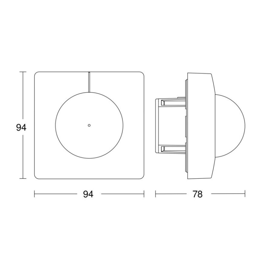 Steinel 058265 - Rörelsesensor IS 345 V3 KNX kvadratisk vit