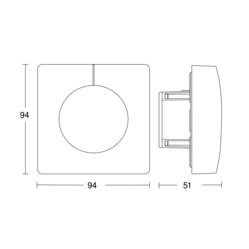 Steinel 058326 - Ljussensor Dual V3 KNX kvadratisk vit