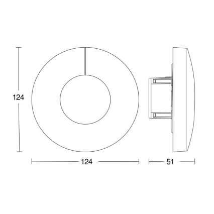 Steinel 058340 - Ljussensor Dual V3 KNX rund vit