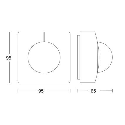 Steinel 058364 - Rörelsesensor IS 3360 MX Highbay V3 KNX IP54 fyrkant vit