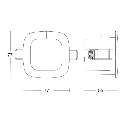 Steinel 058494 - Närvarodetektor IR Quattro SLIM 4m V3 KNX vit
