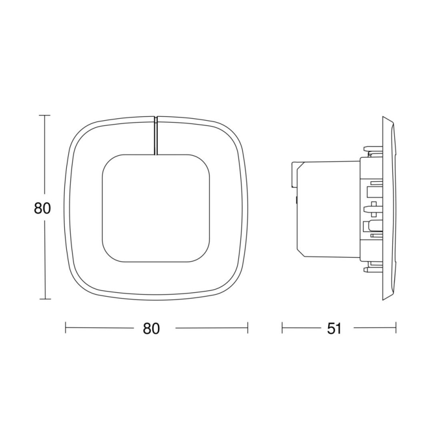 Steinel 058500 - Närvarodetektor IR Quattro SLIM XS V3 KNX vit
