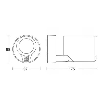 STEINEL 058630 - LED Utomhusbelysning med sensor SPOT ONE 1xGU10/7W/230V IP44