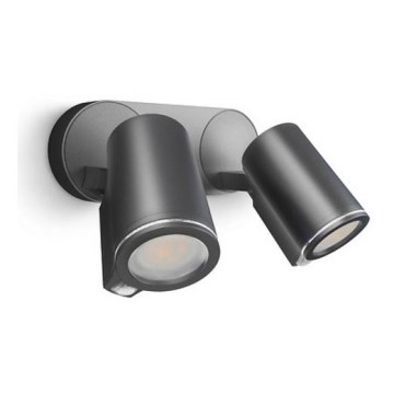Steinel 058647 - Utomhusbelysning med sensor SPOT DUO 2xGU10/7,5W/230V IP44