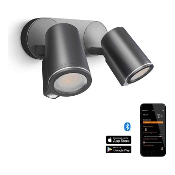STEINEL 058654- LED Utomhusbelysning med sensor SPOT DUO 2xGU10/7,5W/230V IP44