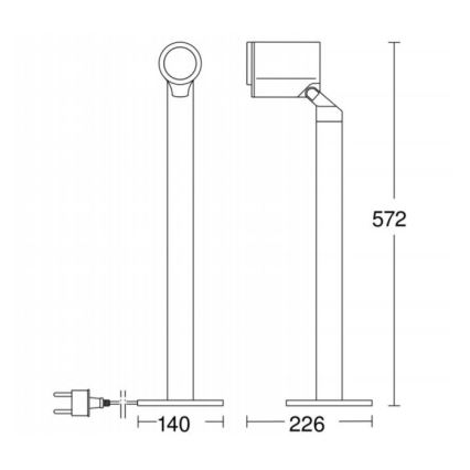 STEINEL 058661 - LED Utomhuslampa med sensor SPOT WAY 1xGU10/7W/230V IP44