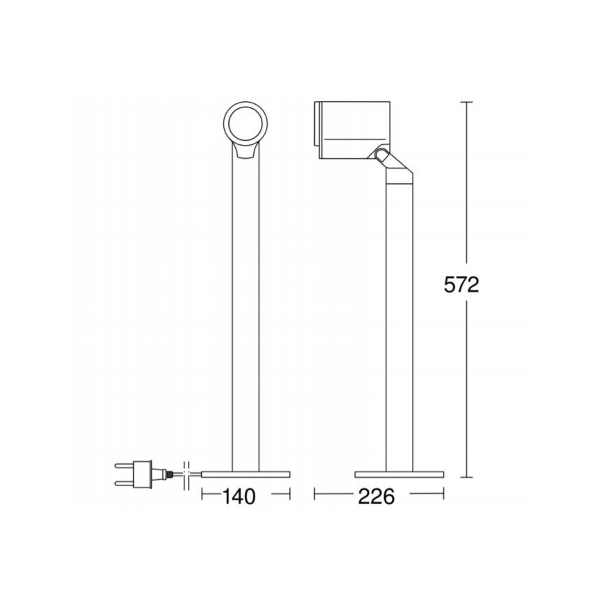 STEINEL 058661 - LED Utomhuslampa med sensor SPOT WAY 1xGU10/7W/230V IP44
