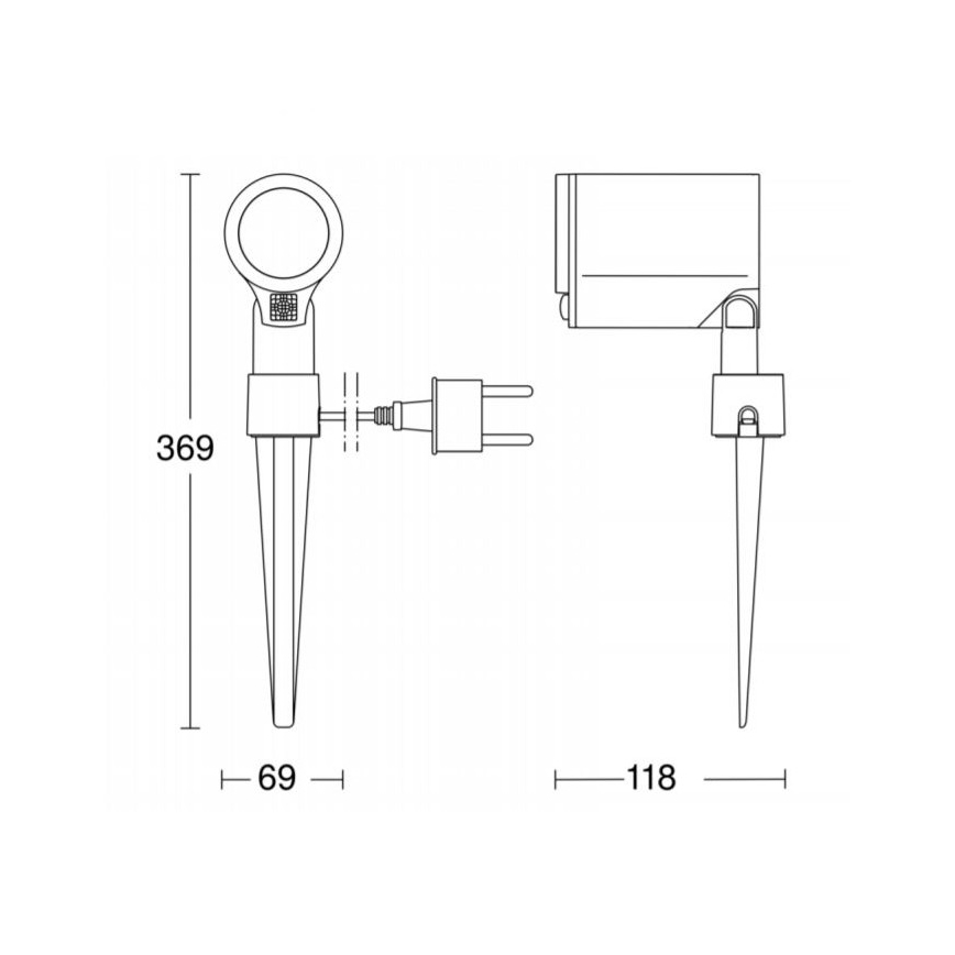 STEINEL 058685 – LED Utomhuslampa med sensor SPOT GARDEN 1×GU10/7W/230V IP44