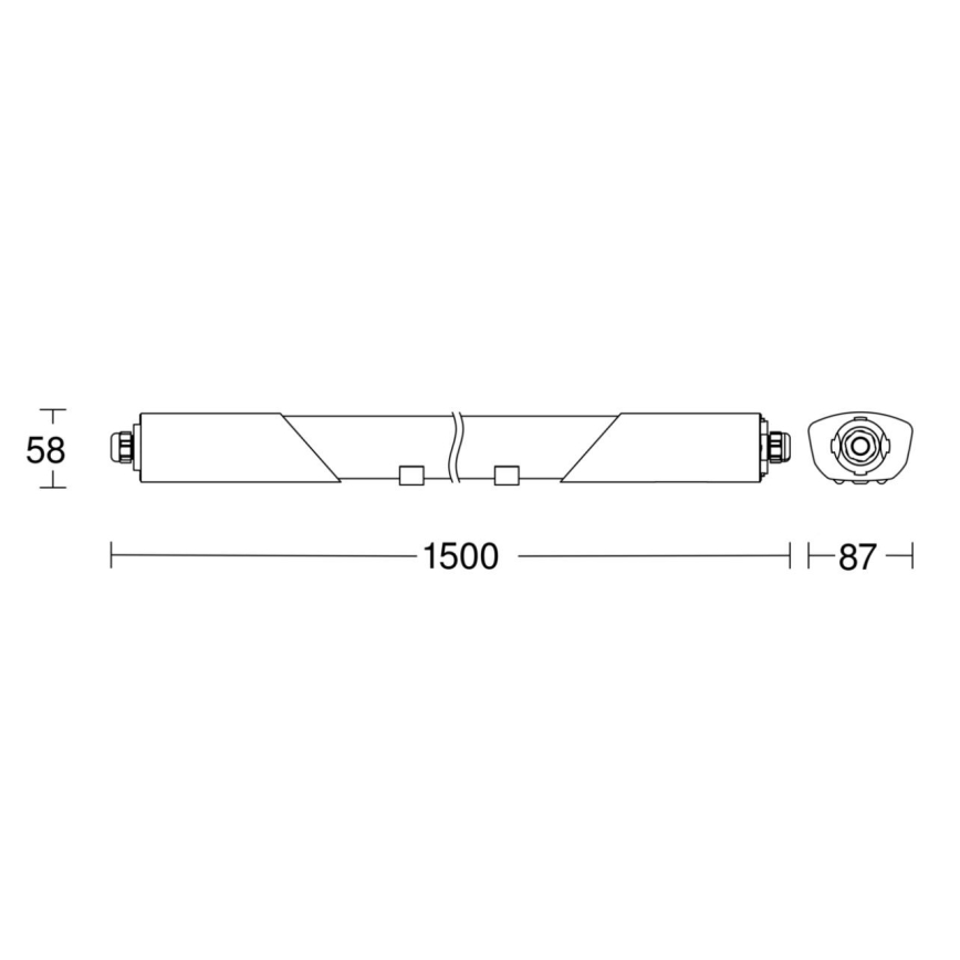 Steinel 058715 - LED teknisk armatur med sensor och nödbelysningsmodul RS PRO 5150 SC EM LED/42W/230V IP66 4000K