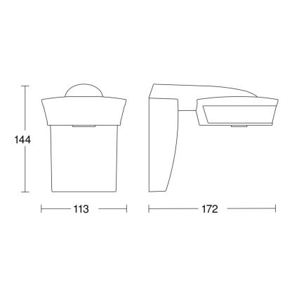 Steinel 059538 - Rörelsesensor SensIQ IP54 svart + fjärrkontroll