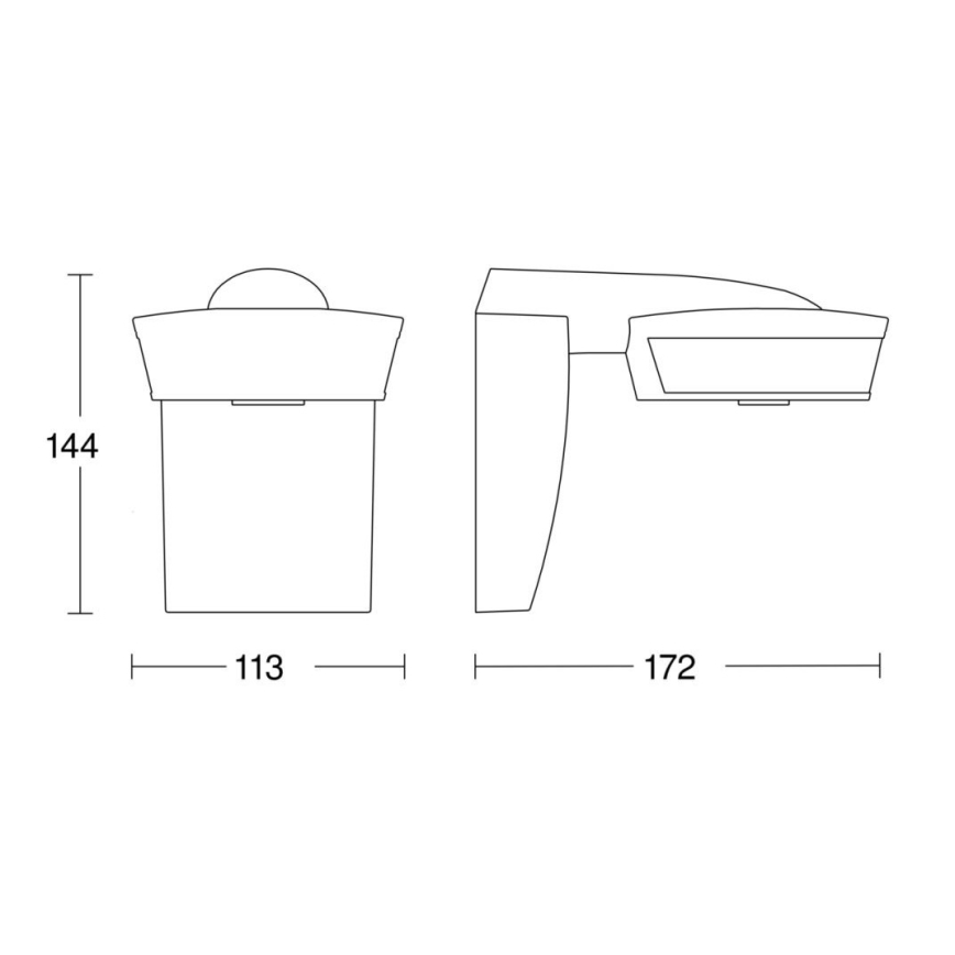 Steinel 059552 - Rörelsesensor SensIQ IP54 antracit + fjärrkontroll
