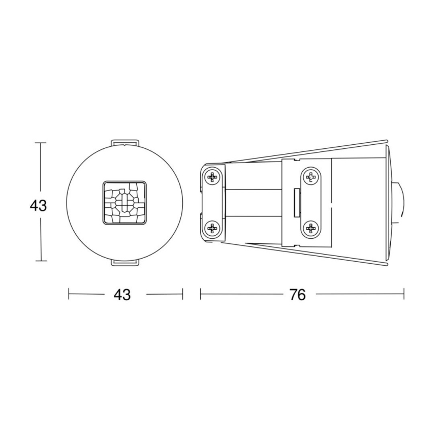 Steinel 064129 - Närvarodetektor IR Quattro MICRO 6m KNX IP65 vit