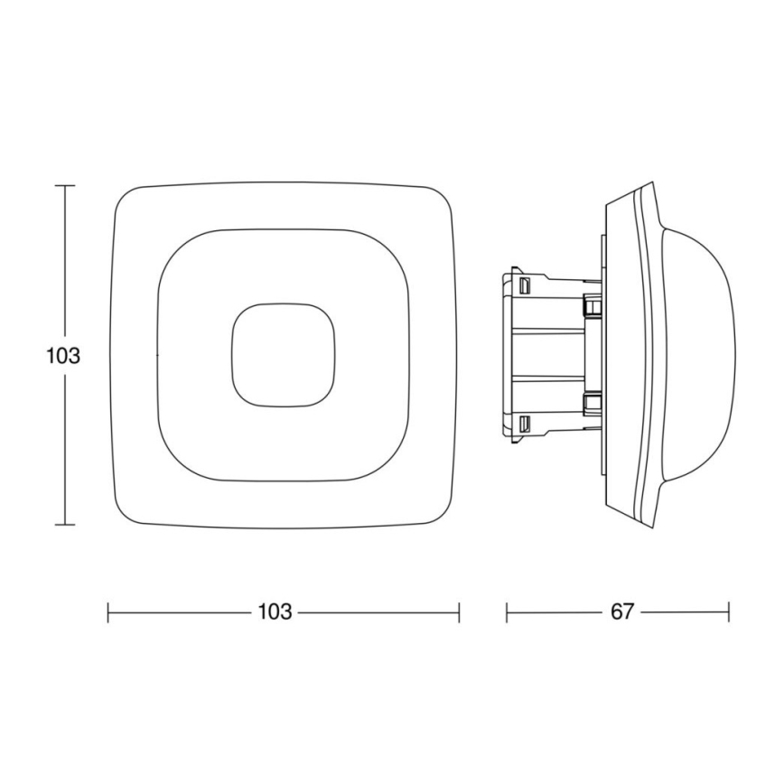Steinel 064310 - IR-närvarodetektor Quattro HD-2 24m COM1 vit