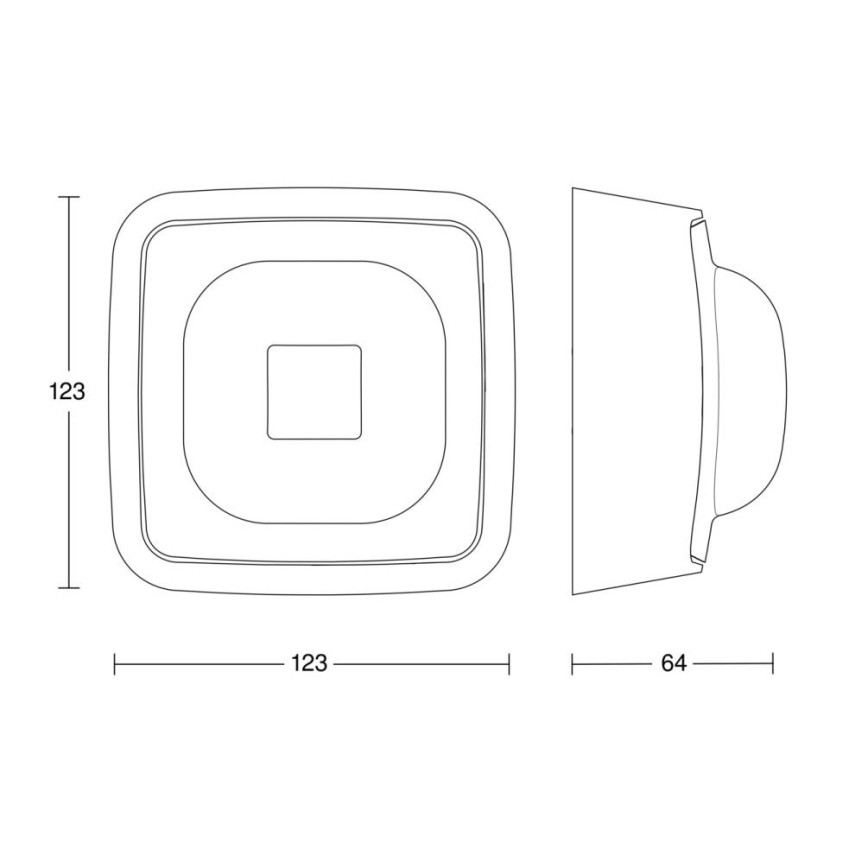 Steinel 064327 - Närvarodetektor IR Quattro HD-2 24m COM1 IP54 whire