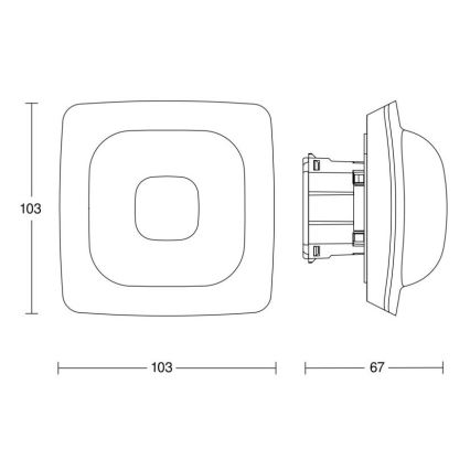 Steinel 064334 - Närvarodetektor IR Quattro HD-2 24m COM2 vit